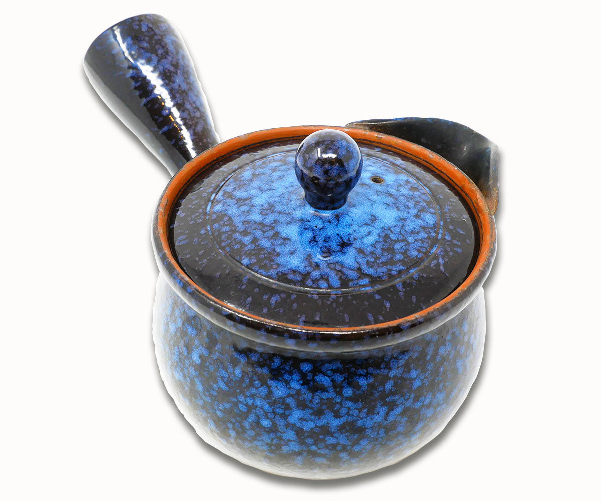 瑠璃色　茶葉入れ大壺　希少 瑠璃色茶葉入れ大壺希少